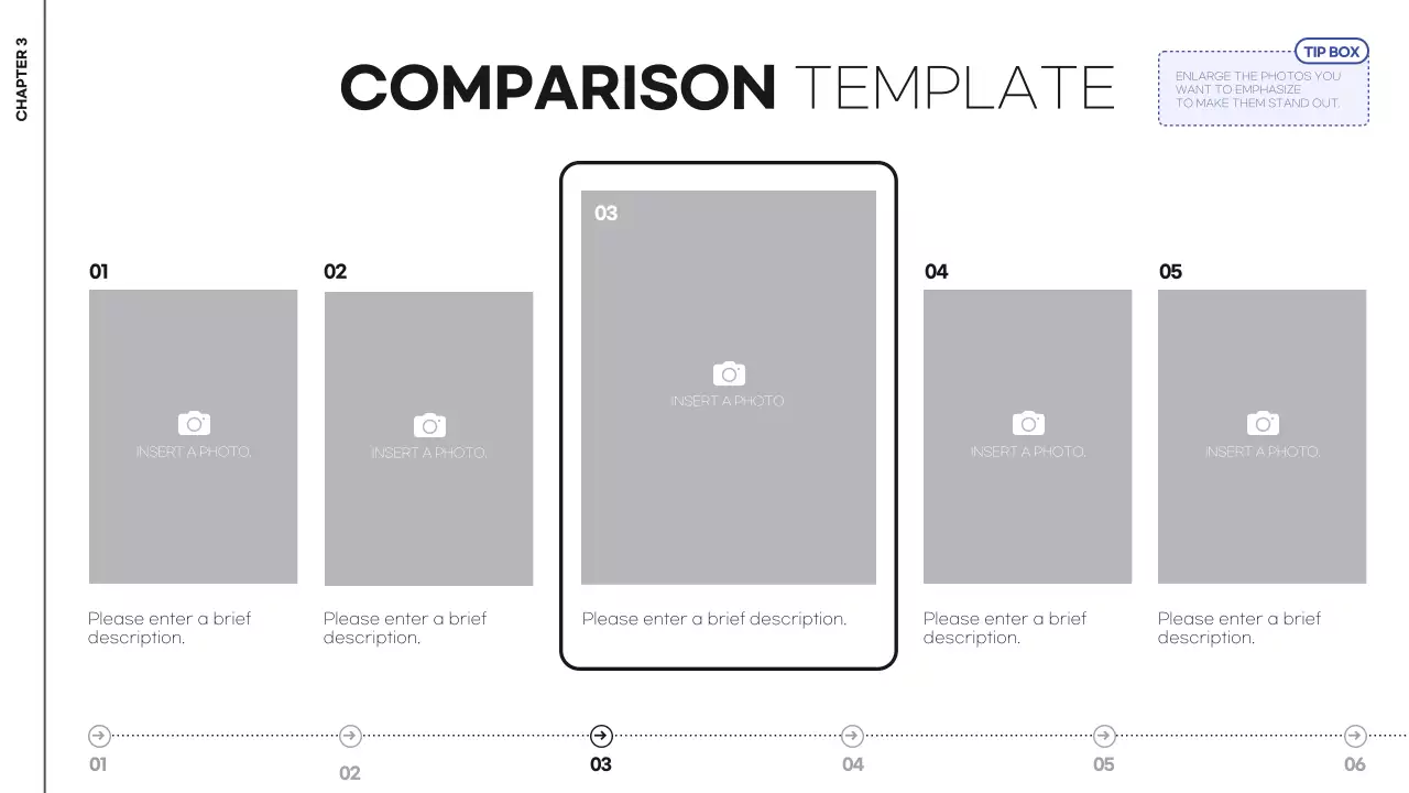 블랙색상의 사진프레임을 활용한 깔끔한 보고서