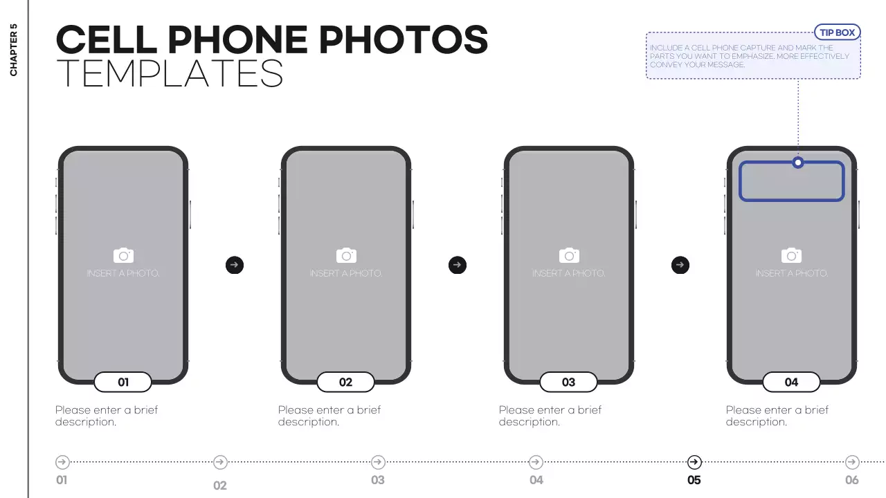 블랙색상의 사진프레임을 활용한 깔끔한 보고서