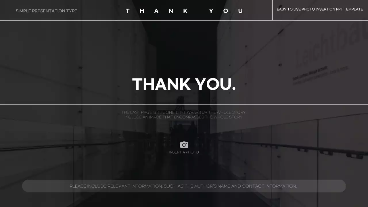 블랙색상의 사진프레임을 활용한 깔끔한 보고서