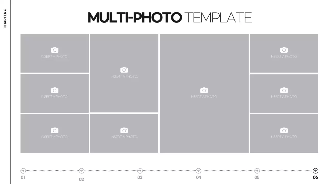 블랙색상의 사진프레임을 활용한 깔끔한 보고서
