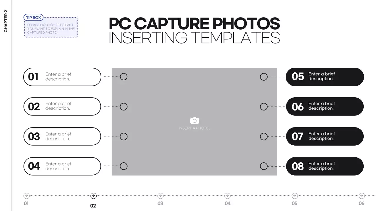 블랙색상의 사진프레임을 활용한 깔끔한 보고서