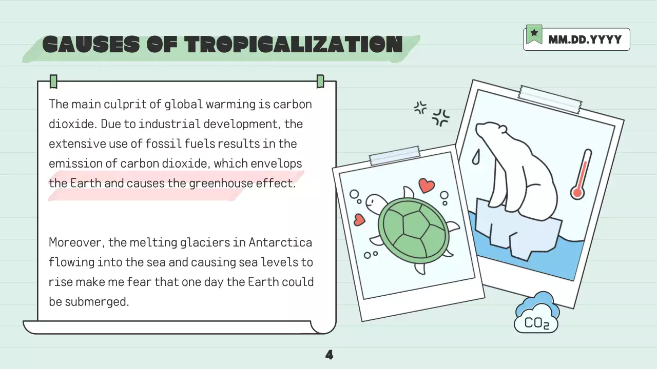 블루 미니멀 어스 다이어리 프리젠테이션