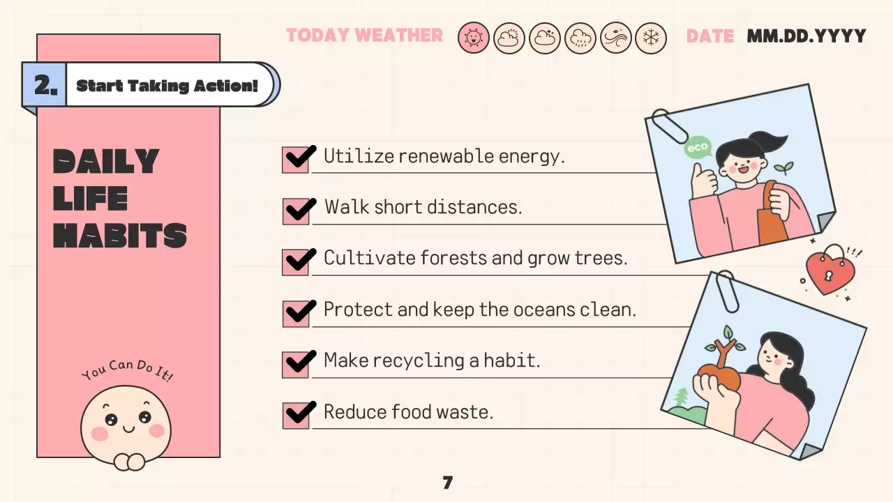 블루 미니멀 어스 다이어리 프리젠테이션
