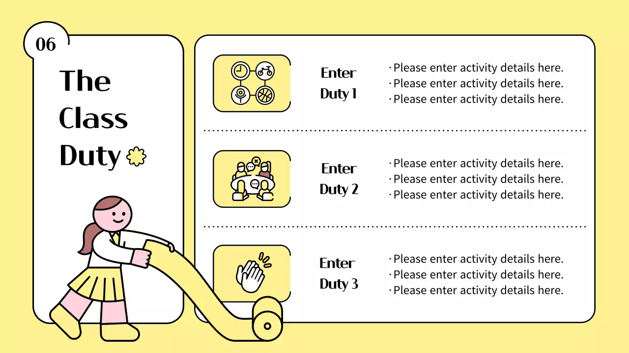 노란색 미니멀 선거 발표 프레젠테이션