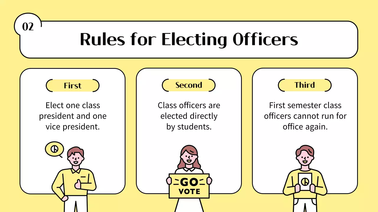 노란색 미니멀 선거 발표 프레젠테이션