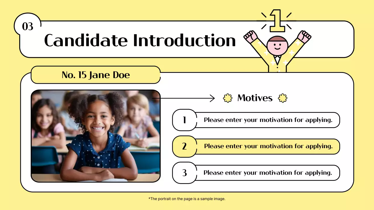 노란색 미니멀 선거 발표 프레젠테이션