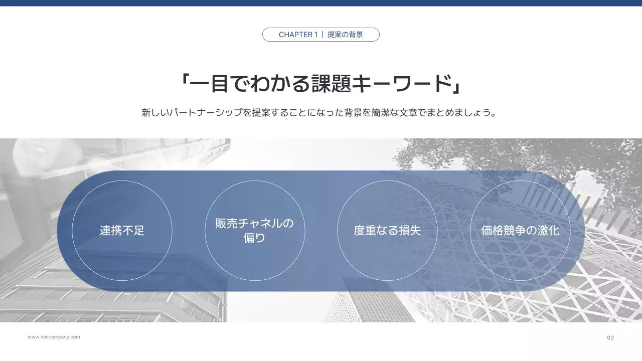 青シンプル ビジネス プレゼンテーション