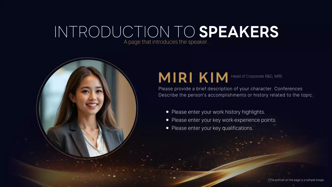 Black Elegant Conference Agenda Presentation