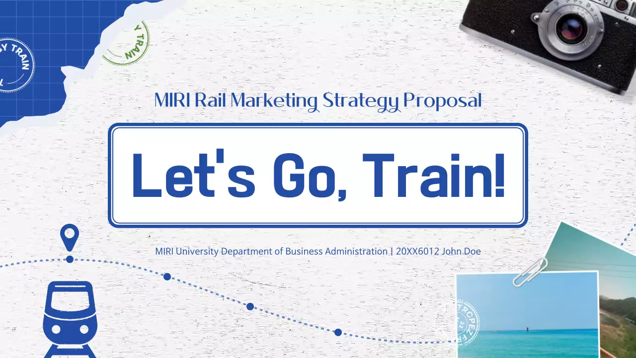 블루 모던 마케팅 계획 문서 프레젠테이션