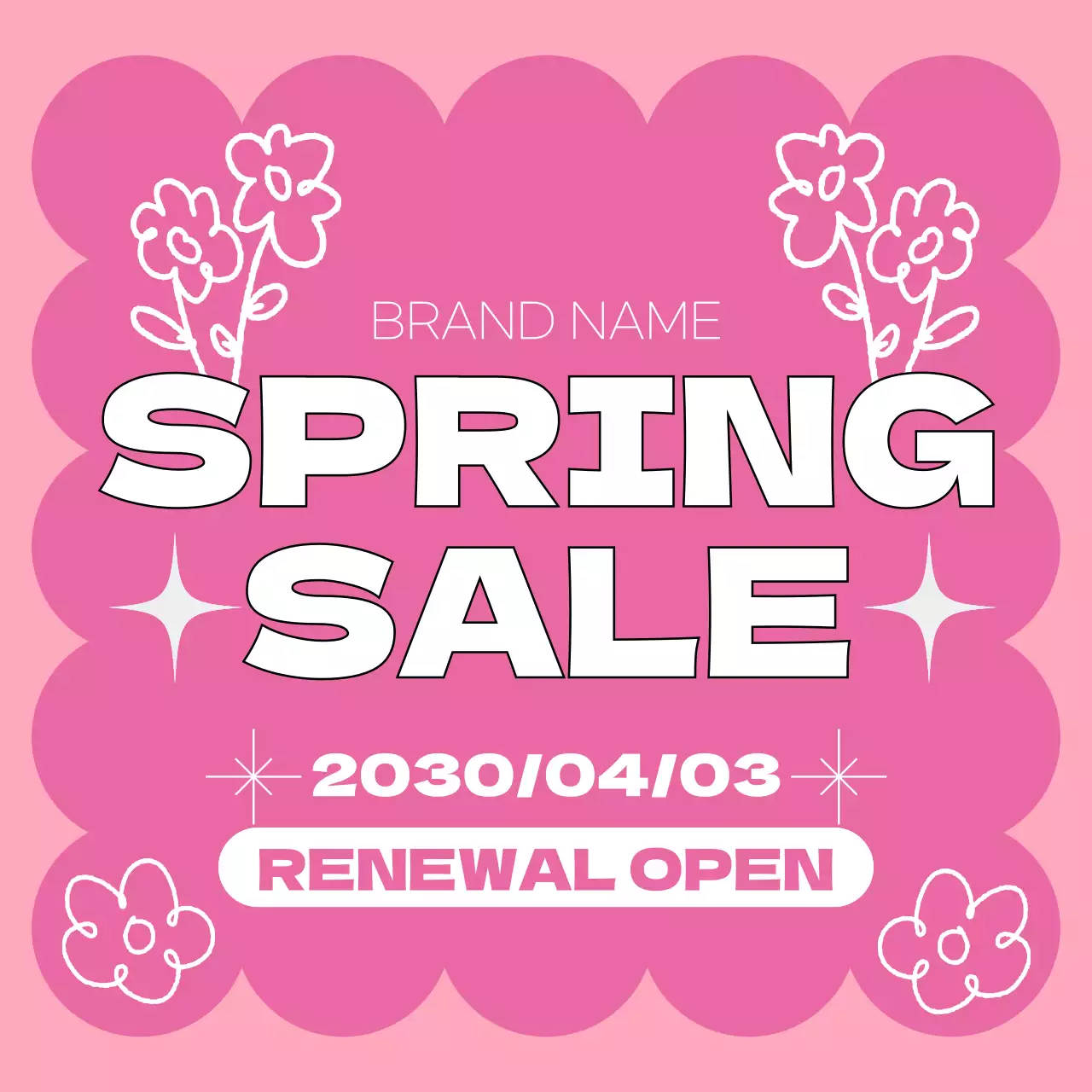 핑크와 초록의 아기자기한 봄맞이 이벤트 메인 썸네일 게시글