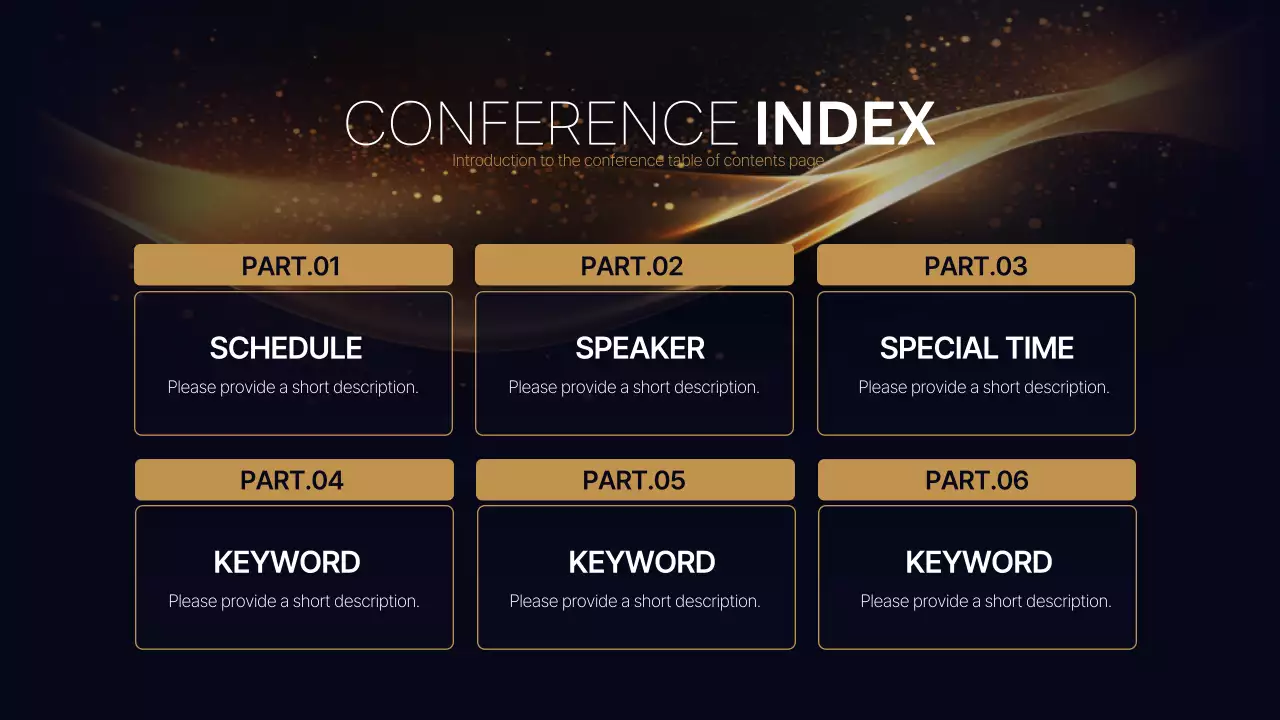 Black Elegant Conference Agenda Presentation