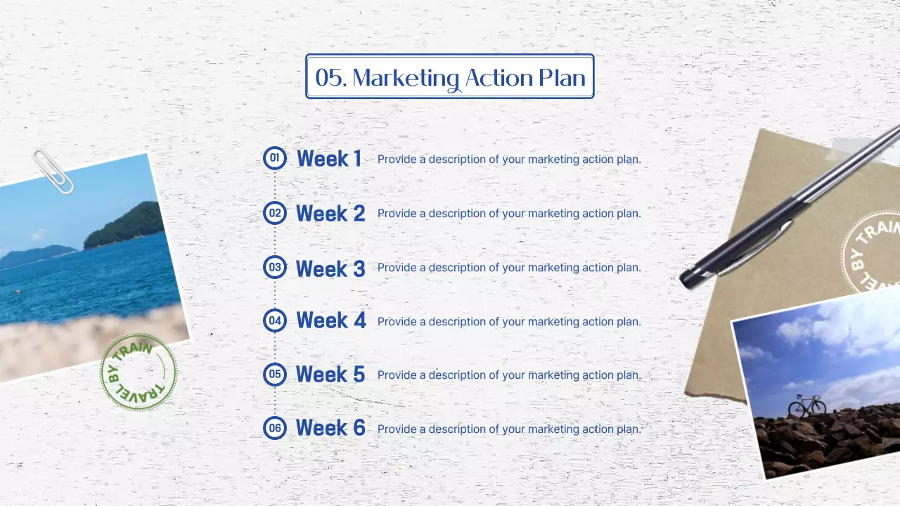 블루 모던 마케팅 계획 문서 프레젠테이션