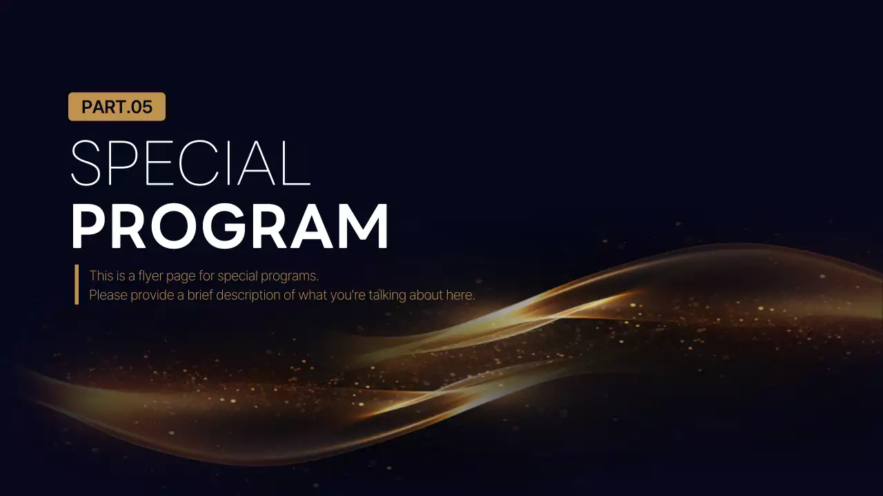 Black Elegant Conference Agenda Presentation