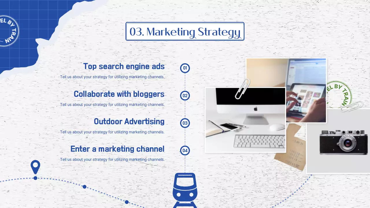 블루 모던 마케팅 계획 문서 프레젠테이션