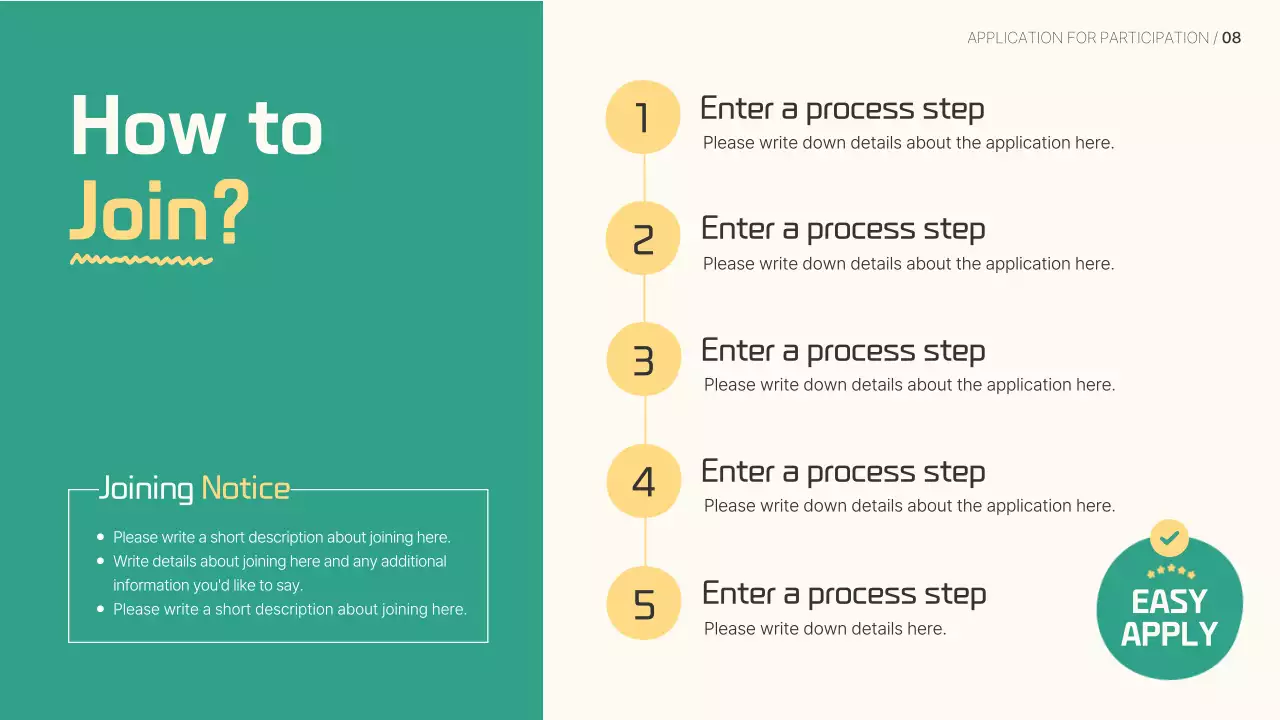Teal Modern Recruitment 템플릿 프레젠테이션
