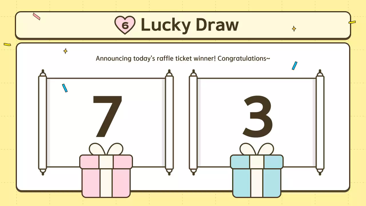 노란색 장난기 넘치는 생일 초대장 프레젠테이션