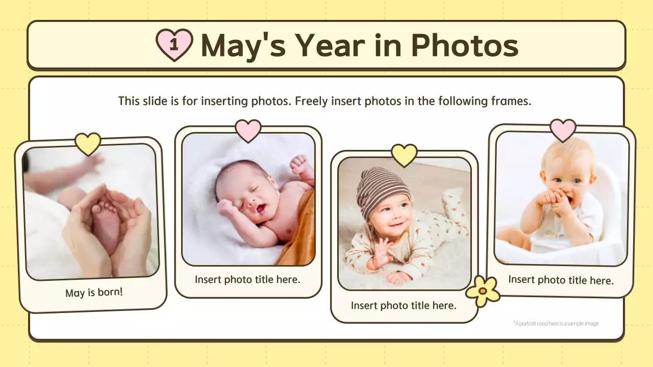 노란색 장난기 넘치는 생일 초대장 프레젠테이션