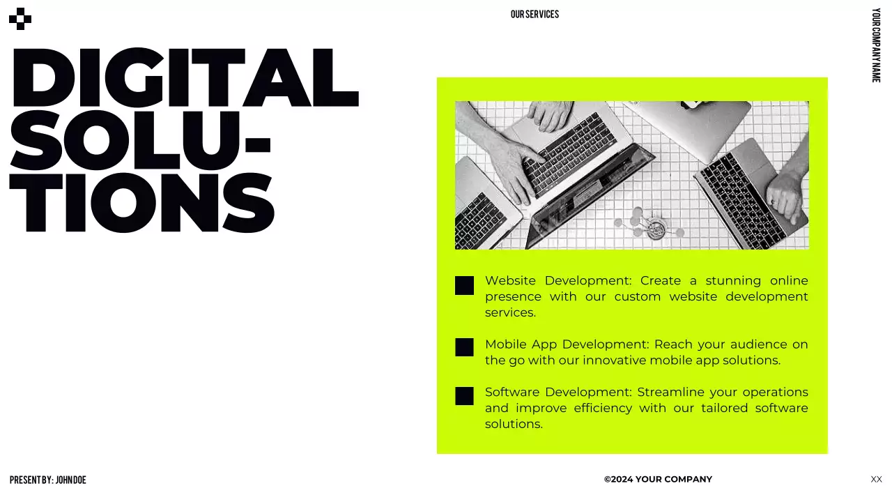 Lime Green Black Bold Modern Trend Creative Strong Pitch Deck Presentation Proposal