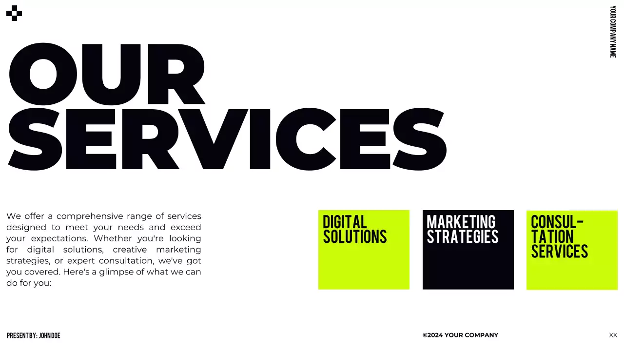 Lime Green Black Bold Modern Trend Creative Strong Pitch Deck Presentation Proposal