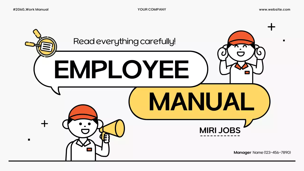 Yellow Minimal Employee Manual Presentation