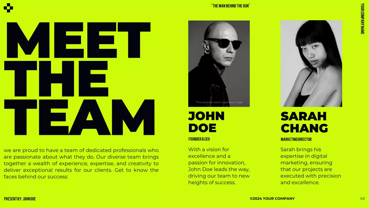 Lime Green Black Bold Modern Trend Creative Strong Pitch Deck Presentation Proposal