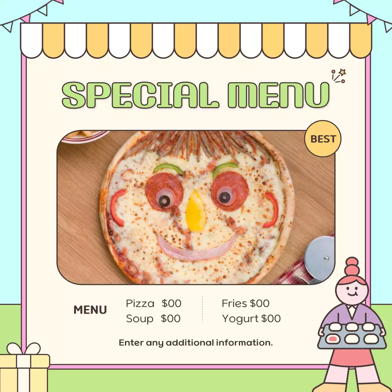 Pink Playful Children's Event Promotion Instagram Carousel