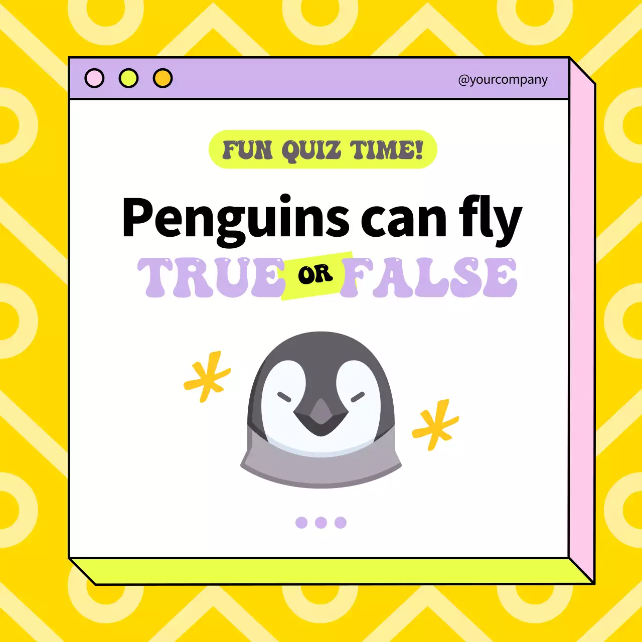 Yellow Playful Quiz Guide Social Media Post