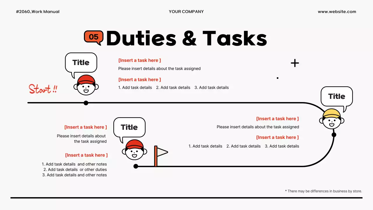 Yellow Minimal Employee Manual Presentation