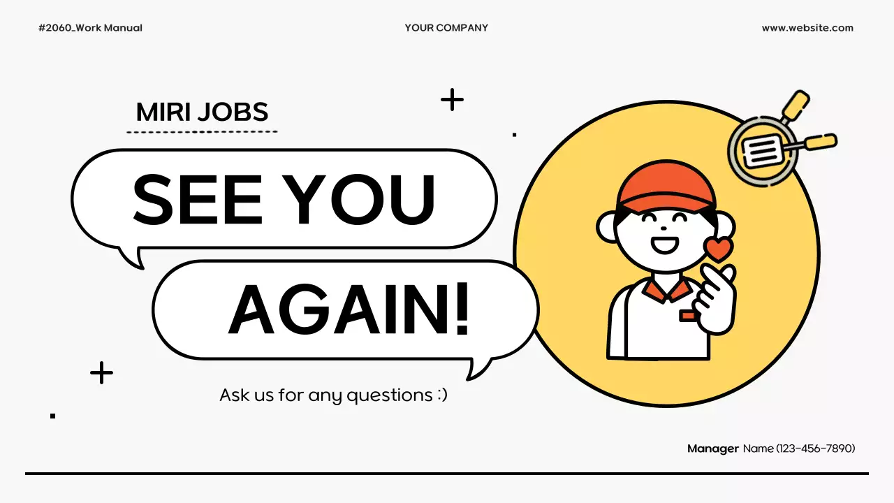 Yellow Minimal Employee Manual Presentation