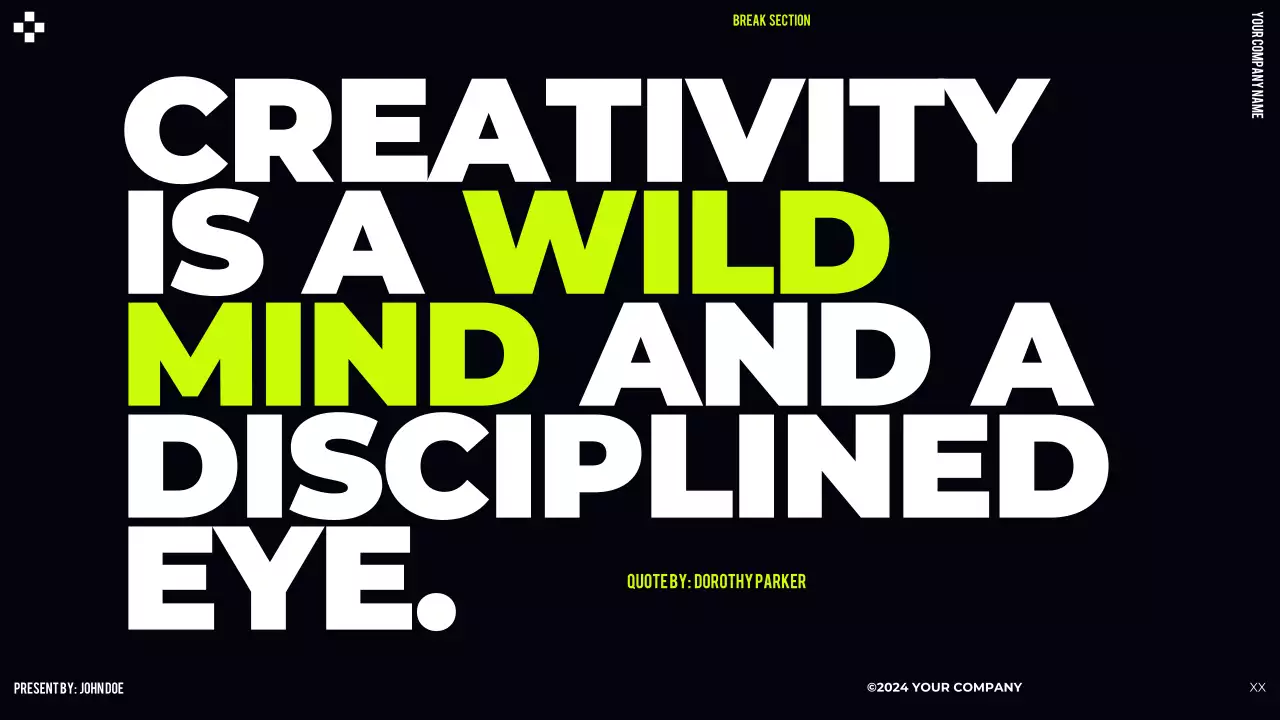 Lime Green Black Bold Modern Trend Creative Strong Pitch Deck Presentation Proposal