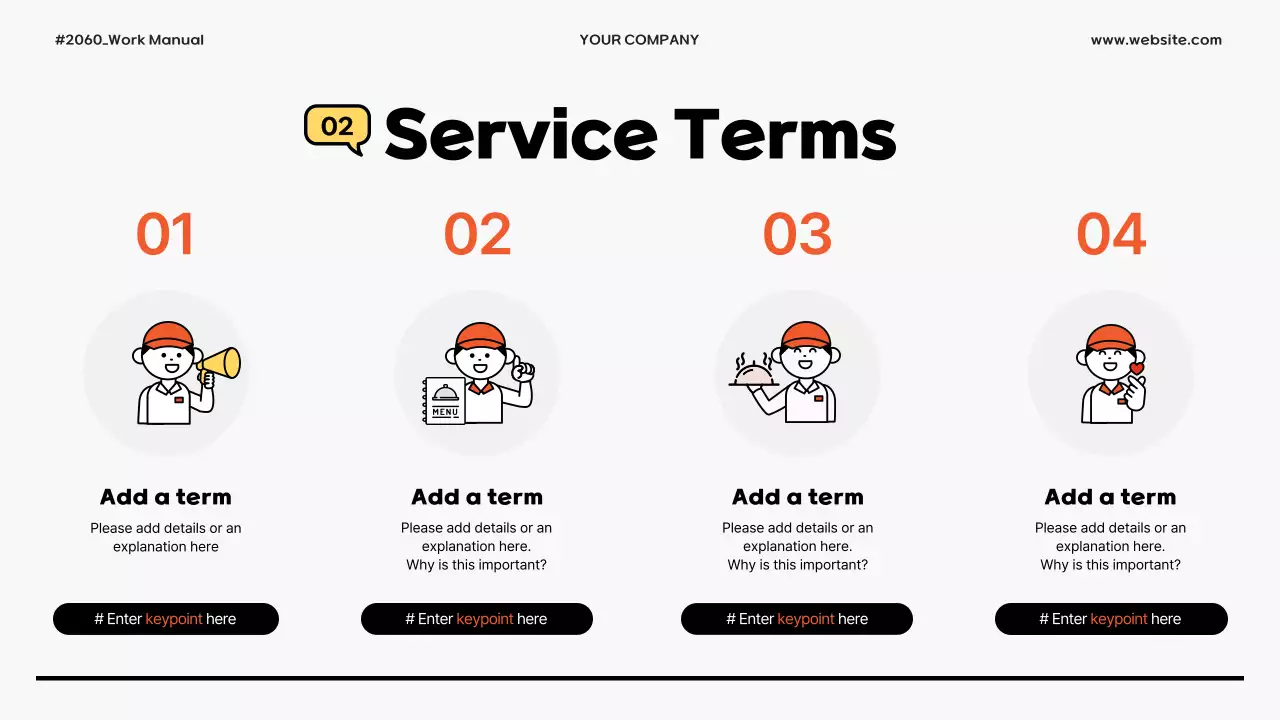 Yellow Minimal Employee Manual Presentation