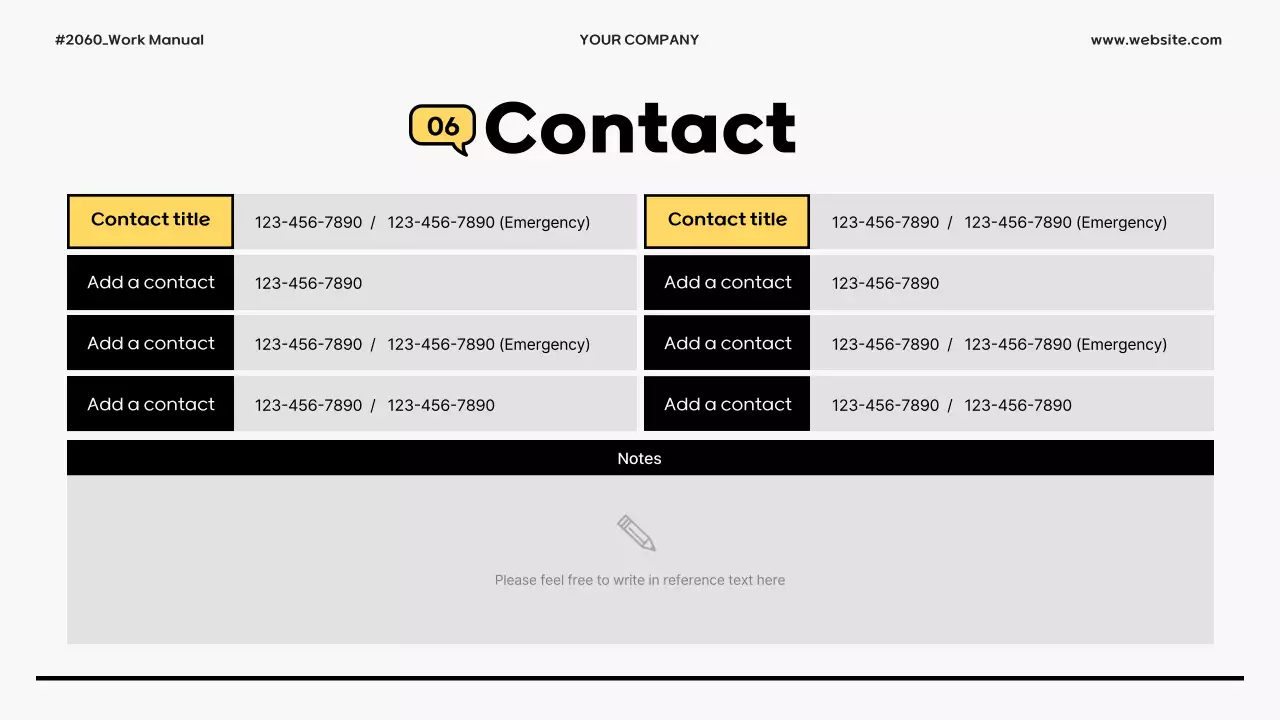 Yellow Minimal Employee Manual Presentation