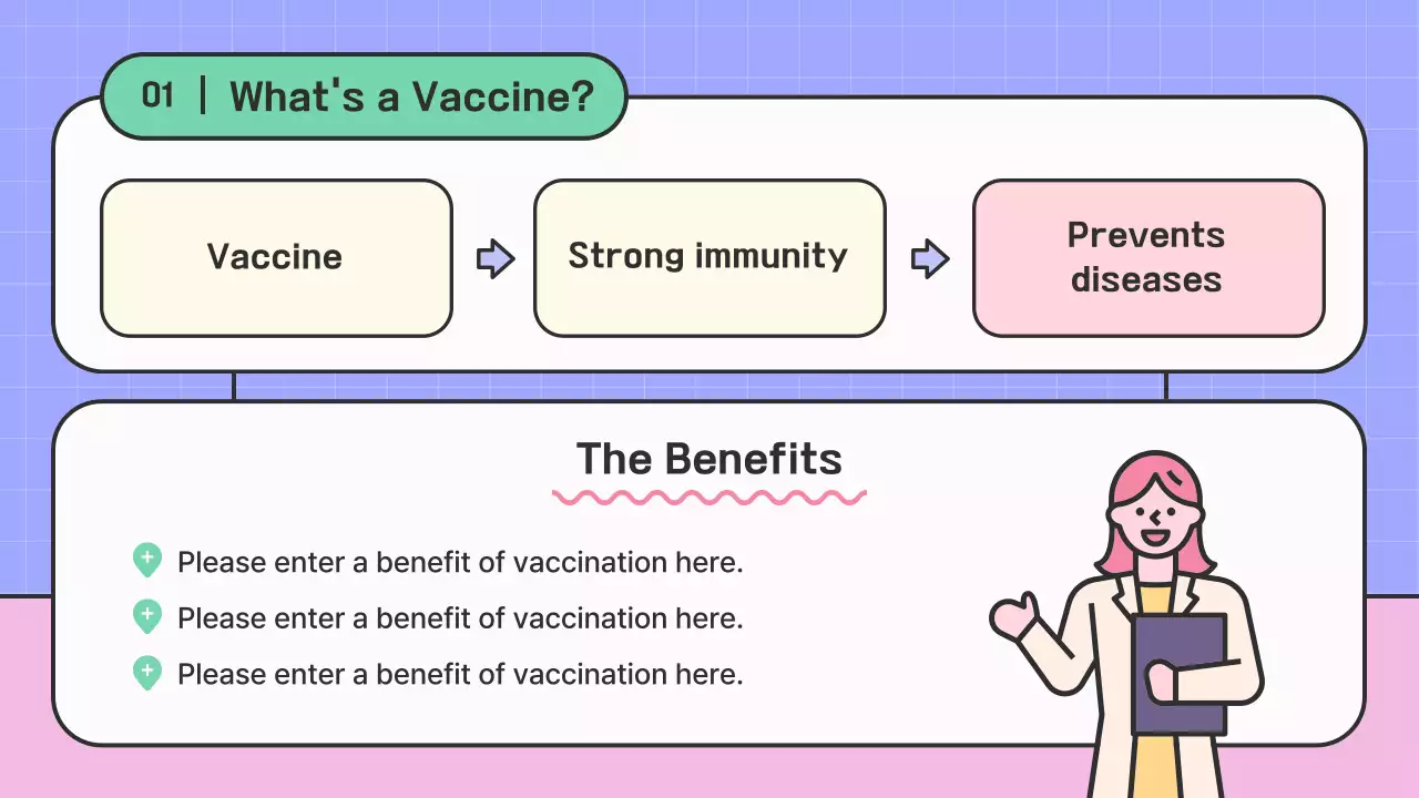 퍼플 심플 예방접종 가이드 프레젠테이션