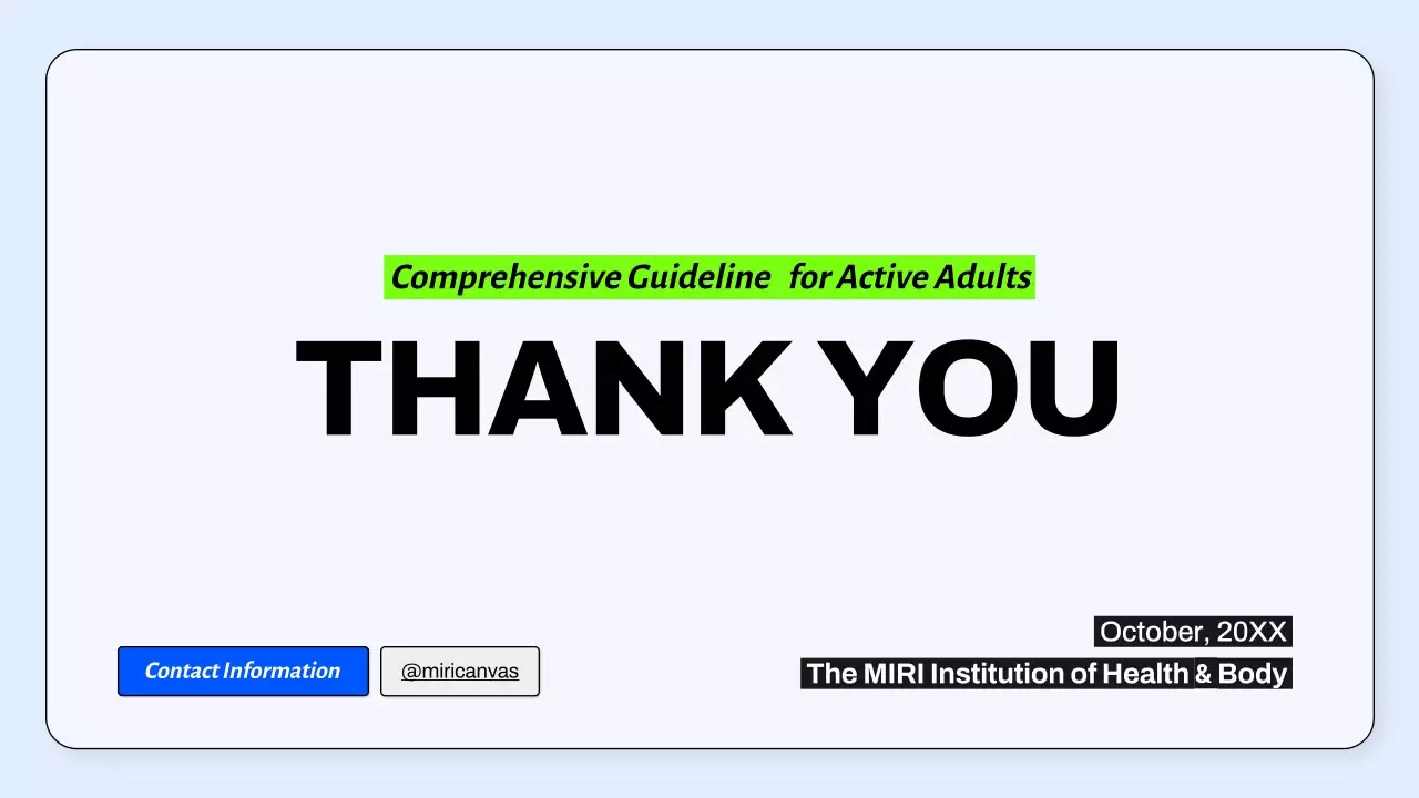 White Professional Fitness Guideline Presentation