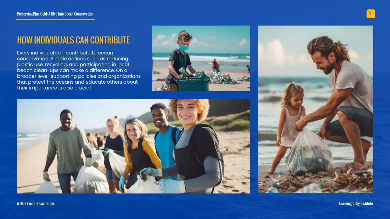 Blue Professional Ocean Guide Presentation