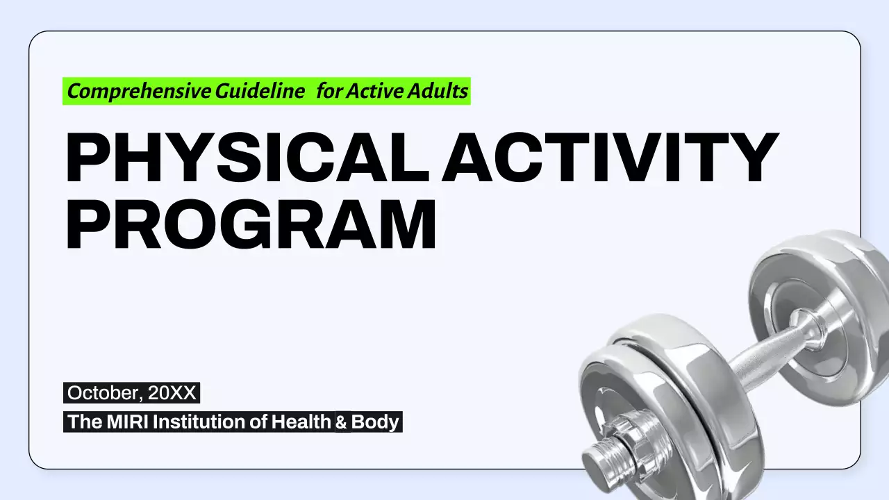 White Professional Fitness Guideline Presentation