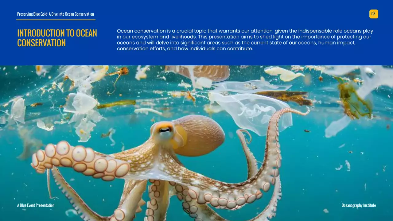 Blue Professional Ocean Guide Presentation