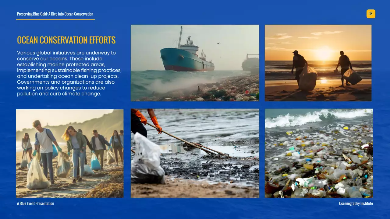 Blue Professional Ocean Guide Presentation