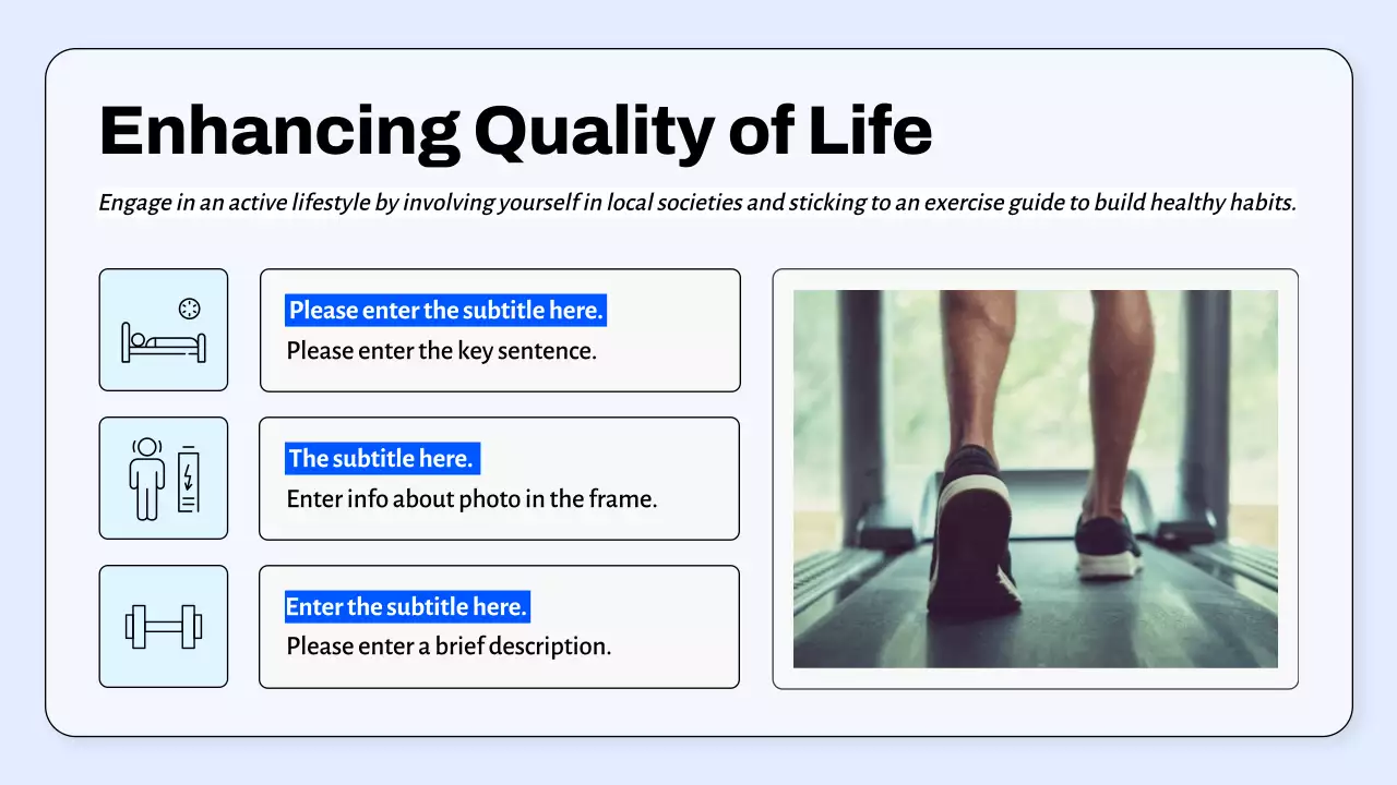 White Professional Fitness Guideline Presentation