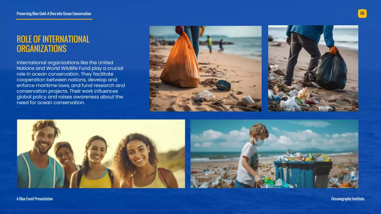 Blue Professional Ocean Guide Presentation