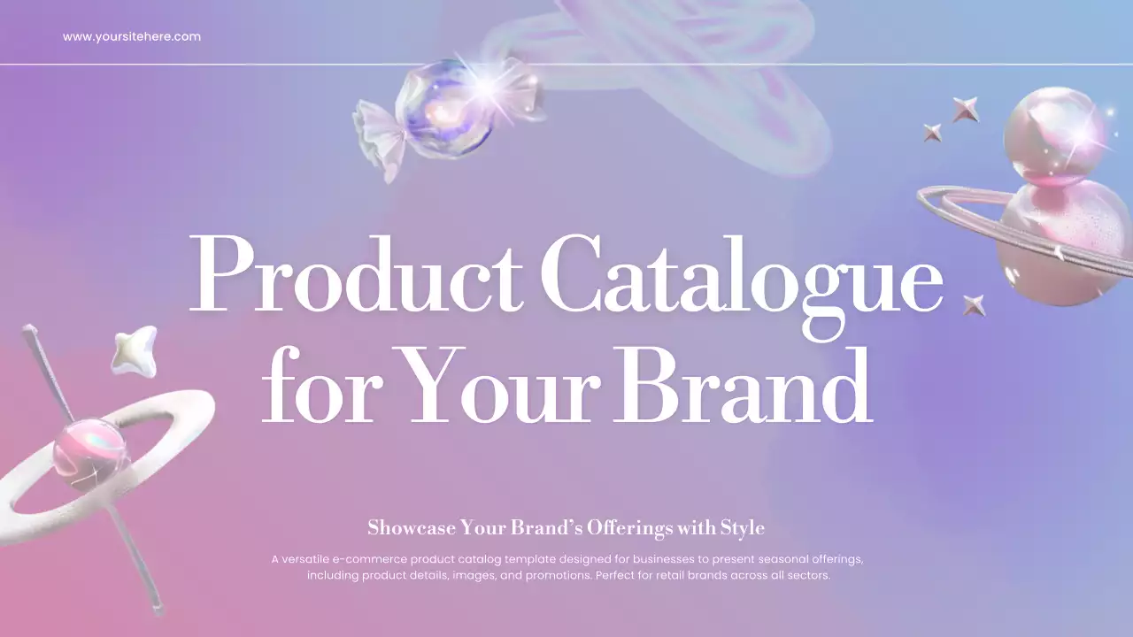 Purple Trendy Product Catalogue Guide Presentation