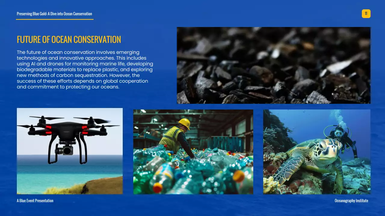 Blue Professional Ocean Guide Presentation