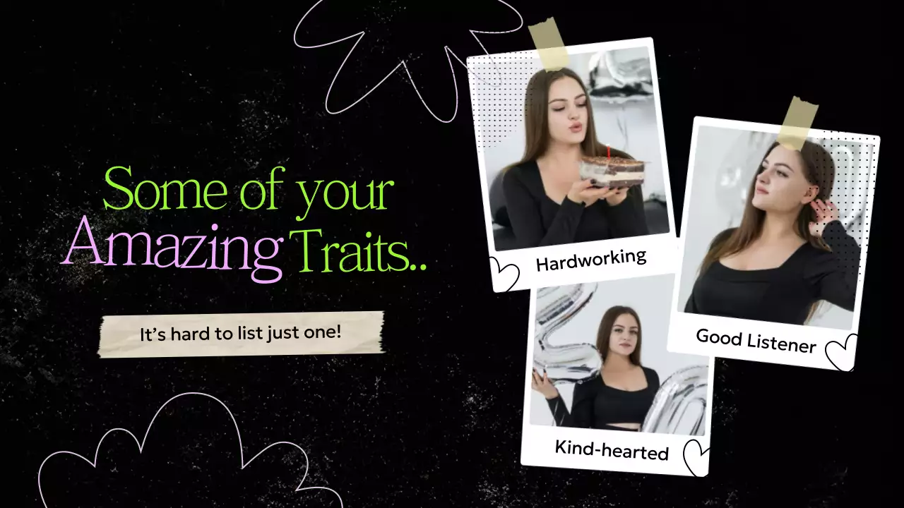 Black Trendy Birthday Invitation Presentation