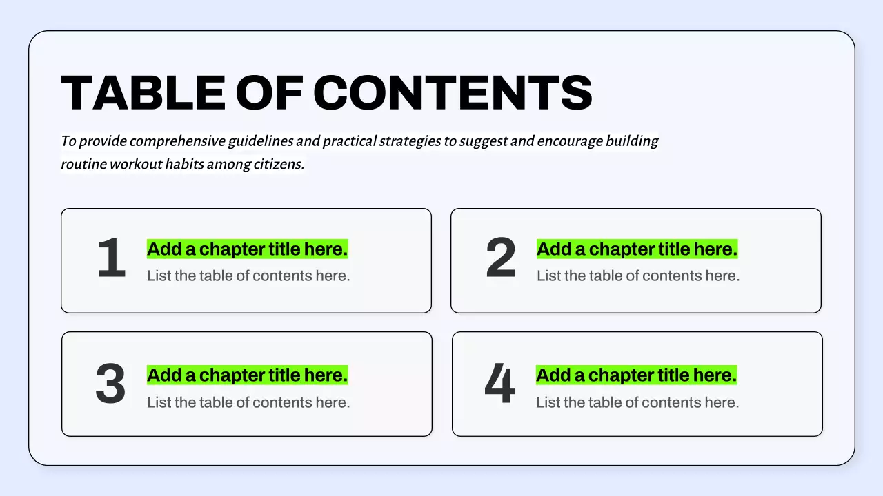 White Professional Fitness Guideline Presentation