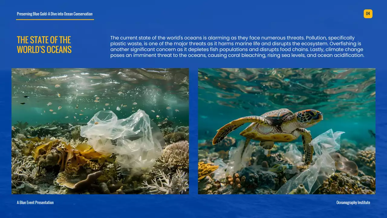 Blue Professional Ocean Guide Presentation