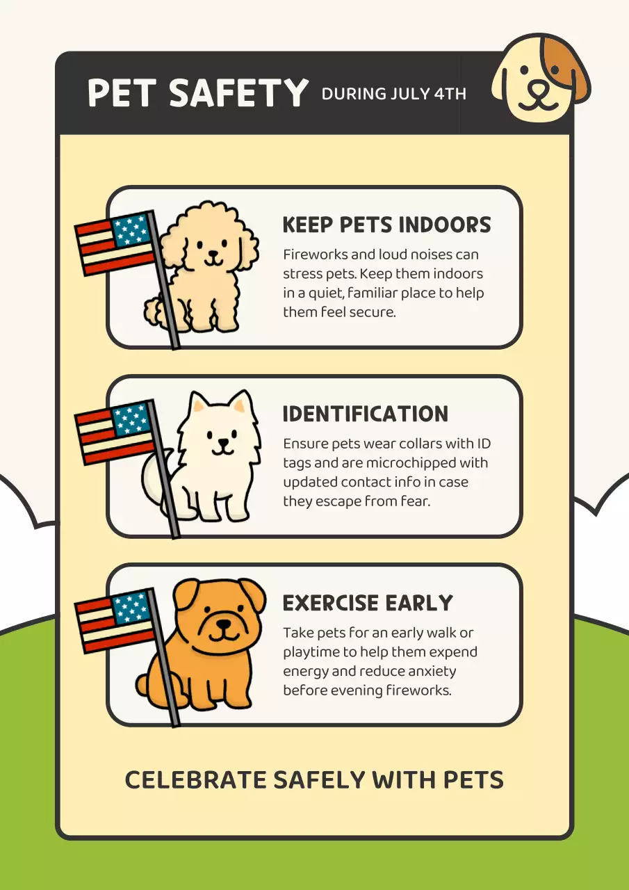 Beige Simple Pet Safety Guide Poster