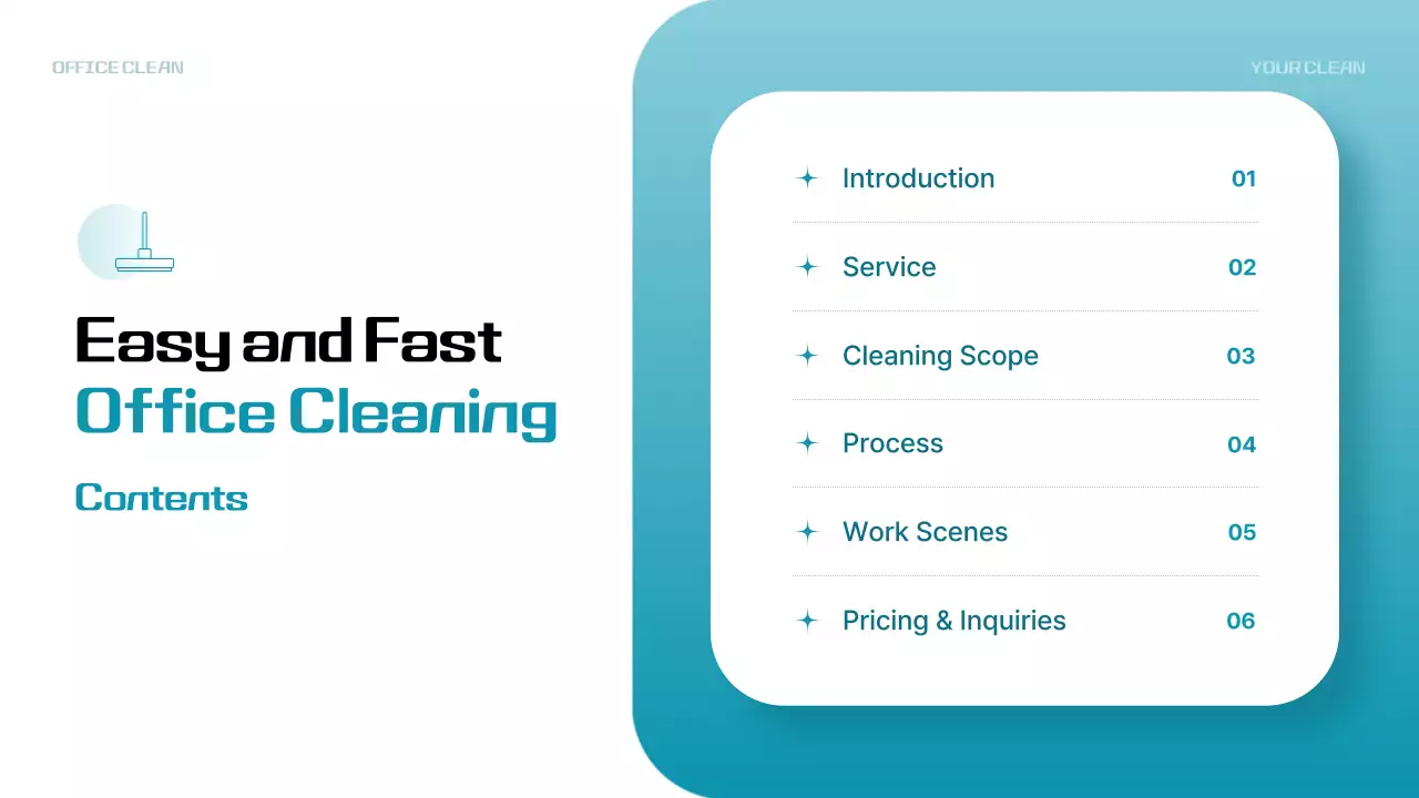 Teal Modern Office Promotion Presentation