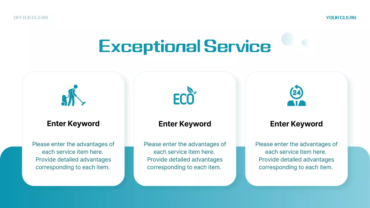 Teal Modern Office Promotion Presentation