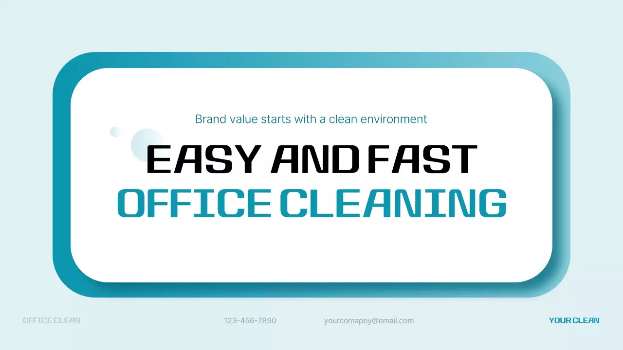 Teal Modern Office Promotion Presentation