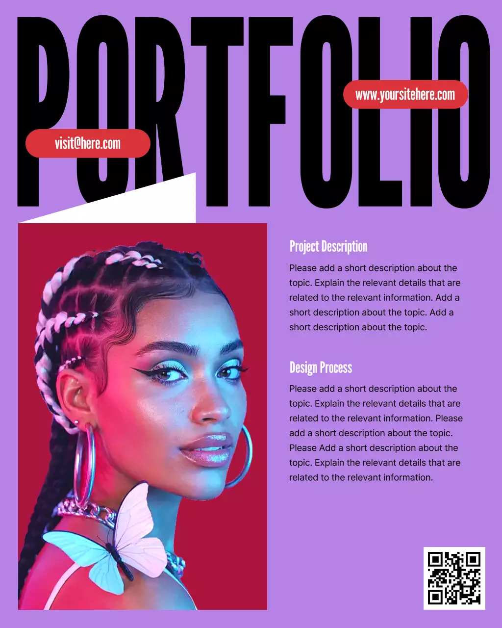 Pink Trendy Portfolio Promotion Instagram Post